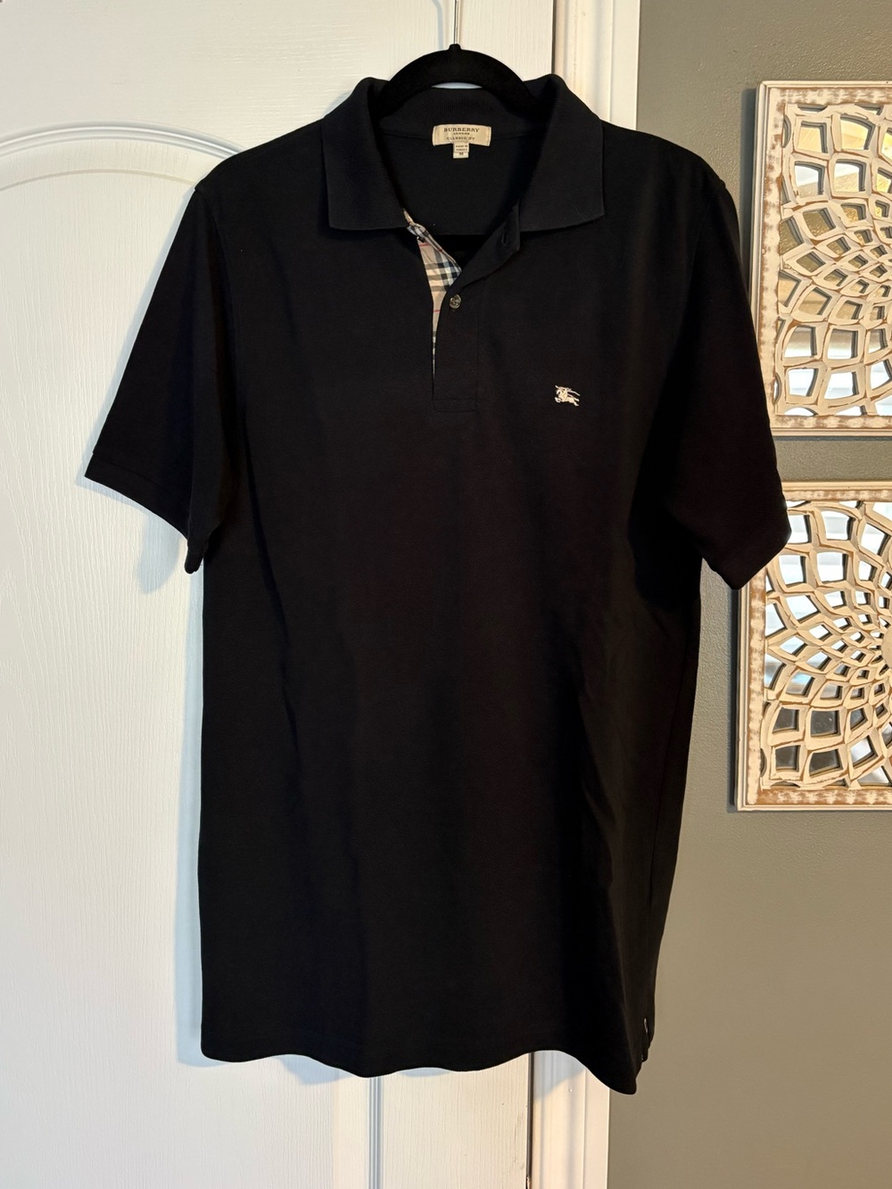 Burberry Black Classic Fit Polo Shirt